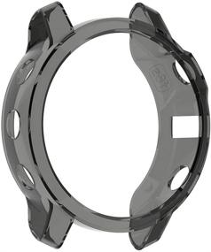 img 4 attached to 📱AWADUO ТПУ прозрачный защитный чехол для Garmin Fenix 6S - мягкий и прочный, черный TPU