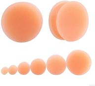 🍑 peach/flesh tone silicone double flared plugs - hider retainer ear gauges for body piercing jewelry logo