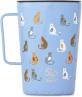 ☕ s'ip by s'well stainless steel takeaway mug - purrfect morning - 15oz - insulated travel mug, keeps drinks cold for 10 hours and hot for 2 - bpa-free логотип