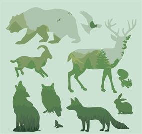 img 4 attached to Animals Reusable Stencils Template Kids（12