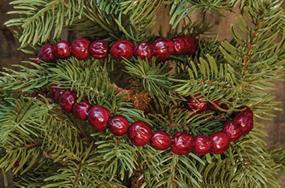 img 2 attached to Farmhouse Christmas Garland - 4 feet, Primitive Faux Cranberry Tree Decor - HAPPY DEALS