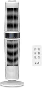 img 4 attached to LEVOIT LV373 Tower Fan Oscillating: 3 Speeds, 360° Manual Oscillation, Remote Control, Quiet & Energy Saving, 37 Inch, White