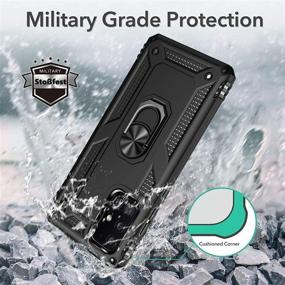 img 3 attached to 📱 Protective Samsung Galaxy A51 5G Case with Screen Protector - Heavy Duty Armor Cover with Magnetic Ring Kickstand - Military Grade Anti-Fall Design - 6.5-inch 2020 Black