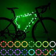 🚲 waybelive led bike frame lights - remote control, waterproof, 16 color options, super bright for night riding - perfect gift for kids (1 tire, multicolor) logo