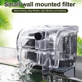 img 2 attached to HOUSEEN Fish Tank Waterfall Hang On Filter with Oxygen Pump - Transparent Plastic External Water Filter for Aquarium Fish Tank