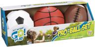 🏈 toysmith pro ball 6.5 inch football basketball: perfect for fun and skill-building! logo
