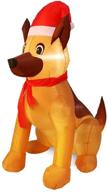 🐾 eye-catching led lighted german shepherd inflatable: perfect outdoor/indoor christmas yard decoration! logo