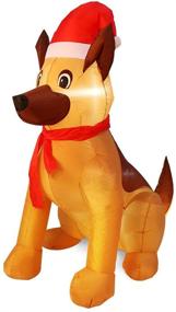 img 4 attached to 🐾 Eye-Catching LED Lighted German Shepherd Inflatable: Perfect Outdoor/Indoor Christmas Yard Decoration!