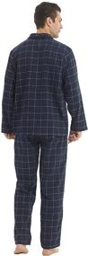 img 1 attached to Pajama Sleeve Sleepwear Flannel Loungewear Men's Clothing