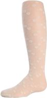 🌸 memoi sweet blossoms girls sheer floral lace tights: delicate and stylish legwear for young fashionistas logo