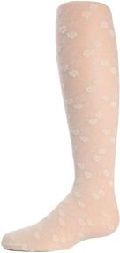 img 4 attached to 🌸 MeMoi Sweet Blossoms Girls Sheer Floral Lace Tights: Delicate and Stylish Legwear for Young Fashionistas