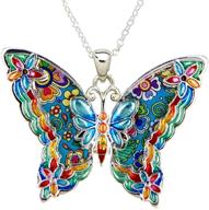 dianal boutique silvertone colorful butterfly logo
