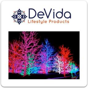 img 1 attached to 🎃 DeVida Solar String Lights Halloween Decorations in Purple, Orange, and Green - 100 Mini LED Set with 13ft Long Lead Wire, Waterproof Outdoor Decor for Tree Wrap, Patio, Fence