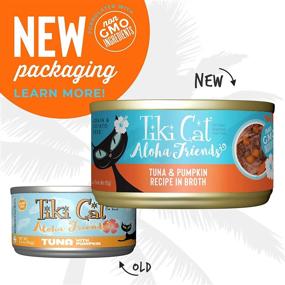 img 1 attached to Tiki Cat Aloha Friends Grain Free Wet Cat Food - Seafood with Pumpkin Recipes 3 oz. Cans (Pack of 12)