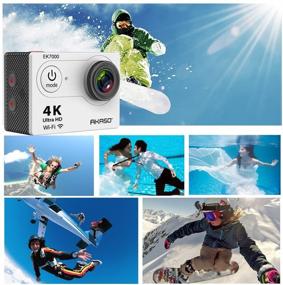 img 1 attached to 📸 AKASO EK7000 4K Action Camera Sports WiFi Underwater Camcorder DV (Silver): Capture Unforgettable Moments in Stunning Detail