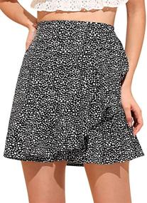 img 1 attached to Salamola Leopard: Stylish Asymmetrical Ruffles Printed Women's Clothing for Fashionable Looks