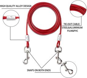 img 1 attached to 🐶 Heavy Duty HUSDOW Dog Tie Out Cable and Stake: Rust-Resistant 16" Spiral Stake with 16ft Runner Leash & Chain, Ideal for Small to Medium Dogs - Perfect for Yard, Camping, or Garden