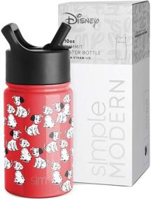 img 3 attached to 🐶 Disney Summit Kids Water Bottle Thermos - Spotted Puppies Design - 10oz Capacity - Vacuum Insulated Double Wall Tumbler - Straw Lid - Dishwasher Safe - 18/8 Stainless Steel