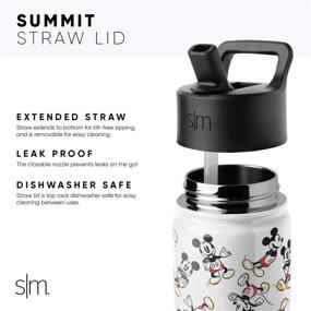 img 1 attached to 🐶 Disney Summit Kids Water Bottle Thermos - Spotted Puppies Design - 10oz Capacity - Vacuum Insulated Double Wall Tumbler - Straw Lid - Dishwasher Safe - 18/8 Stainless Steel