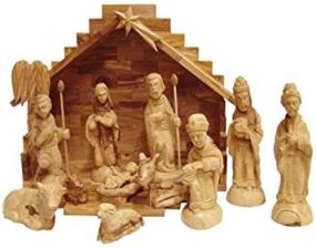 img 4 attached to Olive Wood Nativity Traditional Carvings