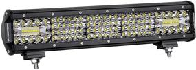 img 4 attached to 15 Inch LED Light Bar, OFFROADTOWN 224W Quad Row Off Road Light Spot Flood Combo Beam - Truck Vehicle ATV UTV SUV Ford Boat