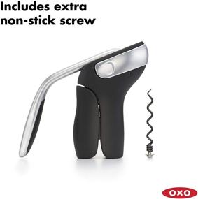 img 3 attached to 🍾 Enhanced OXO Steel Vertical Lever Corkscrew featuring Removable Foil Cutter