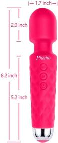 img 1 attached to Pheiho Pink Wireless USB Rechargeable Massager Wand - Powerful Frequency for Pain Relief, Muscle Recovery, and Sports