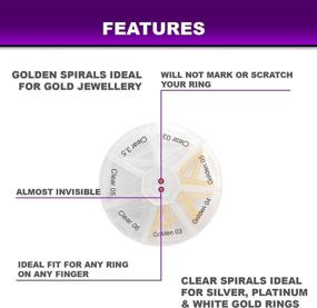 img 3 attached to 🔧 Ontaryon Assorted Ring Size Adjuster: 7 Styles, 21pcs, Golden and Clear Sizers - Ideal for Silver and Gold Rings