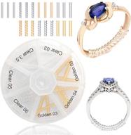 🔧 ontaryon assorted ring size adjuster: 7 styles, 21pcs, golden and clear sizers - ideal for silver and gold rings logo