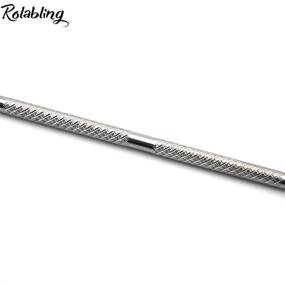 img 1 attached to Rolabling 7.2 inch Stainless Steel Pro Make Up Spatula: Double Sided Cosmetic Stirring Rod for Nail Art & Manicure - Size 2