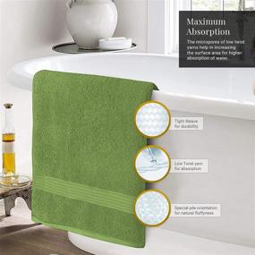 img 2 attached to 🛀 Creosa Bath Sheet Towels - Set of 2, Sage Green, 600GSM Highly Absorbent Extra Large Bath Towels 35x70 Inches - 100% Ring Spun Long Staple - Hotel Quality Shower Towels