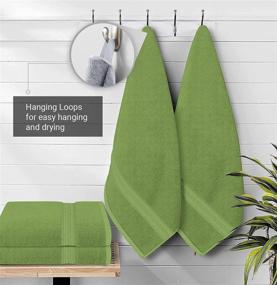 img 1 attached to 🛀 Creosa Bath Sheet Towels - Set of 2, Sage Green, 600GSM Highly Absorbent Extra Large Bath Towels 35x70 Inches - 100% Ring Spun Long Staple - Hotel Quality Shower Towels