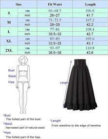 img 2 attached to Scarlet Darkness Women Victorian Maxi Skirt: Vintage High Waist A-Line Elegance