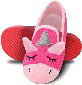 img 4 attached to 👶 Stay Comfy and Safe with Dream Bridge Toddler Slippers - Anti Slip Boys' Shoes