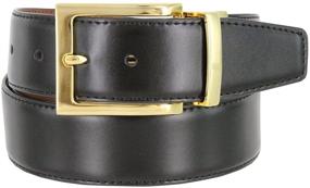 img 4 attached to 👔 Dress-Casual Men's Belts: Genuine Leather Accessories with Reversible Design