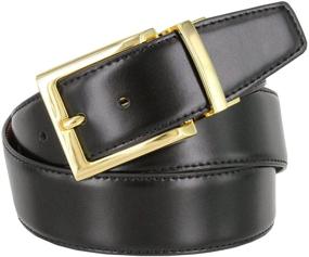img 3 attached to 👔 Dress-Casual Men's Belts: Genuine Leather Accessories with Reversible Design