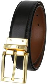 img 1 attached to 👔 Dress-Casual Men's Belts: Genuine Leather Accessories with Reversible Design