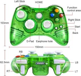 img 3 attached to 🎮 PowerLead Wireless Gamepad Vibration Shock for Xbox 360/Windows/PC - 7 LED Flashing Lights!