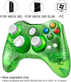 img 1 attached to 🎮 PowerLead Wireless Gamepad Vibration Shock for Xbox 360/Windows/PC - 7 LED Flashing Lights!