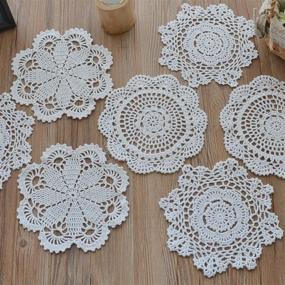 img 4 attached to Салфетки SouthMage Crochet Doilies Runners Coasters