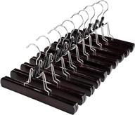 efficiently organize your closet with house day skirt hangers 25 pcs - 10inch black plastic pants hangers with non-slip big clips and 360 swivel hook логотип