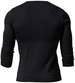 img 3 attached to Slim Fit Sleeveless Muscle T-Shirt with Buttons - Men's Clothing in Shirts