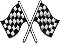 checkered chequered racing rockabilly applique logo