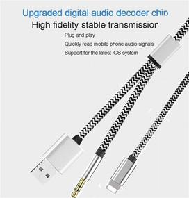 img 1 attached to 🍏 Apple MFi Certified 2 in 1 Audio Charging Cable for iPhone - Lightning to 3.5mm Aux Cord | Car Stereo, Speaker, Headphone Compatibility | iPhone 12/11/11 Pro/XS/XR/8/7 Support