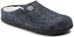 birkenstock zermatt blue wool shearling logo