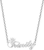 stylish stainless steel girls' jewelry: personalized nameplate necklace logo