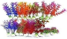 img 1 attached to 🐠 DLOnline 20-Pack Artificial Aquarium Plants for Fish Tanks Home Decor Plastic (10 Styles) -Fish Tank Decoration, Fish Aquarium Accessories, Plastic Aquarium Plants, Artificial Aquarium Decor