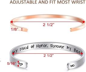 img 3 attached to 💍 Melix Home Today My Maid of Honor, Forever My Best Friend: Stainless Steel Bracelets for Bridesmaids - The Perfect Sister Wedding Gift