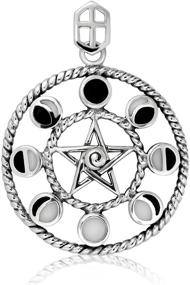 img 4 attached to WithLoveSilver Sterling Silver Pentacle Pendant Women's Jewelry