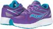saucony cohesion running purple unisex girls' shoes for athletic logo
